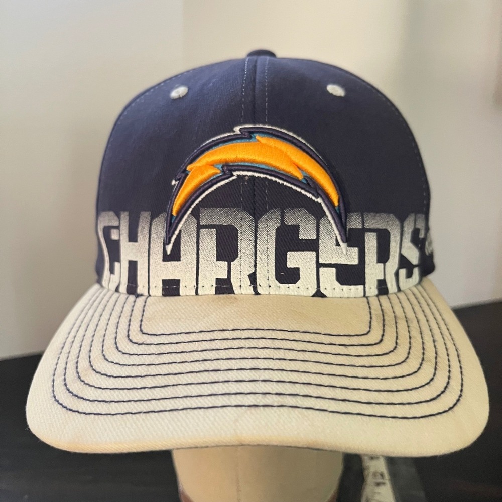 Reebok NFL San Diego Chargers Hat Navy Blue White Flex Fit One Size RN 119208